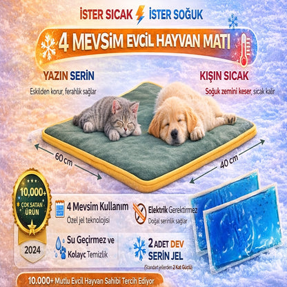 Yazın Serin, Kışın Sıcak Tutan 4 Mevsim Evcil Hayvan Mat