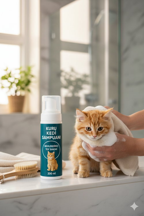 Kedi Kuru Şampuanı